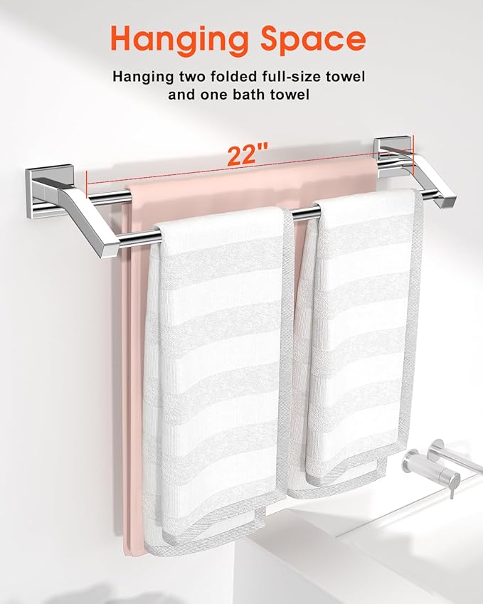 Alise Double Bath Towel Bars Towel Racks - Image 4