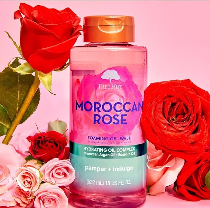 Tree Hut Moroccan Rose Shea Sugar Scrub, Exfoliating & Hydrating Body Scrub - Image 5