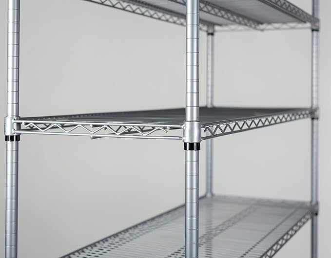 Omega 36" Deep x 60" Wide x 54" High 3 Tier Gray Starter Shelving Unit - Image 4