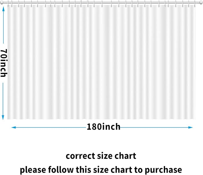 Clawfoot Tub Shower Curtain Liner Black 180x70 Inch Liner All Warp Around Extra - Image 5