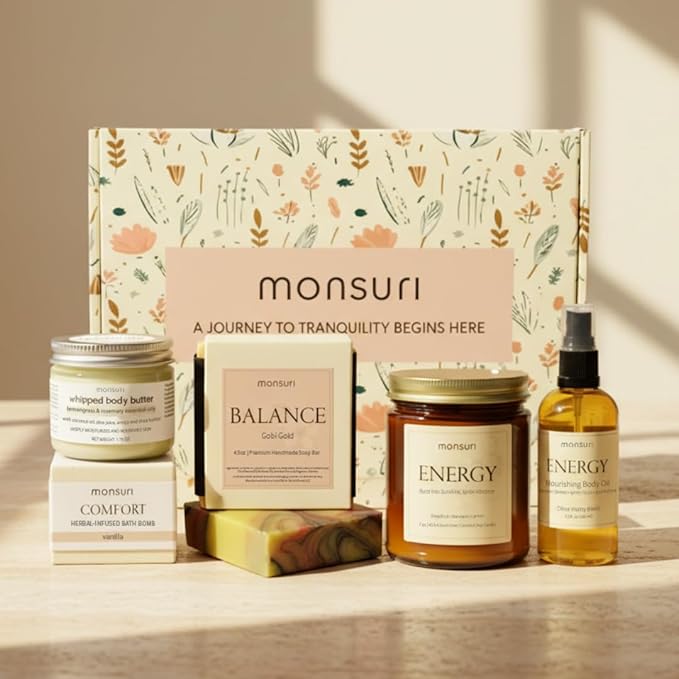 Gifts for Best Friend Woman | Bestie Boost Self Care Gift Set. 5-Piece by Monsuri