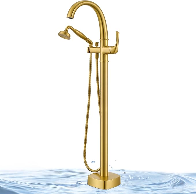 Free Standing Tub Faucet, Jabbol Luxury Freestanding Bathtub Faucet by Jabbol
