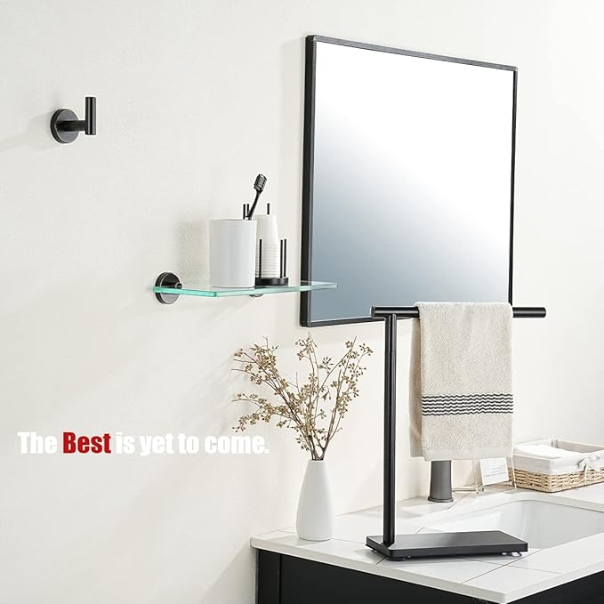 JQK Bathroom Glass Shelf Oil Rubbed Bronze, Tempered Glass Shower Storage 12 by - Image 4