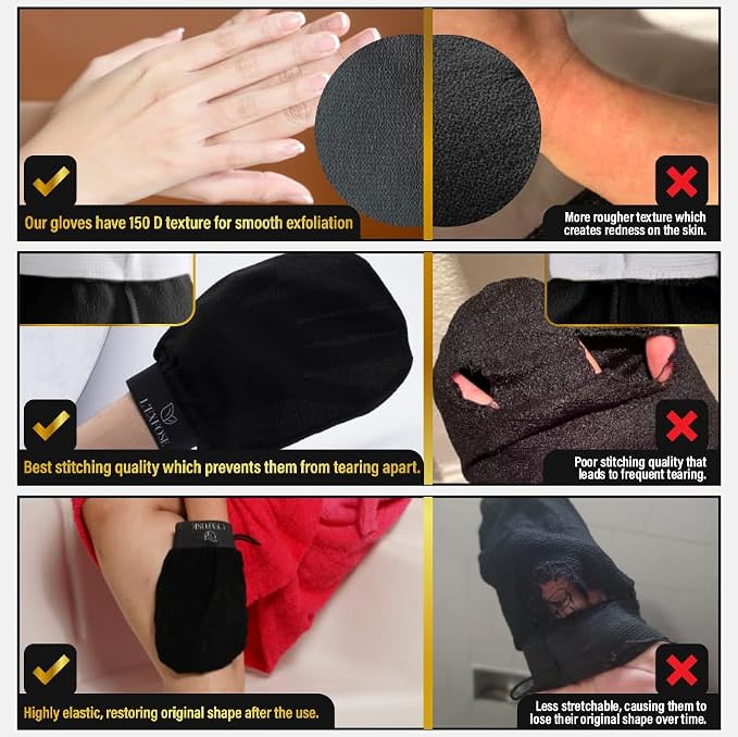 L'Exfose Kessa Hammam Deep Exfoliating Glove 4pc - Image 5