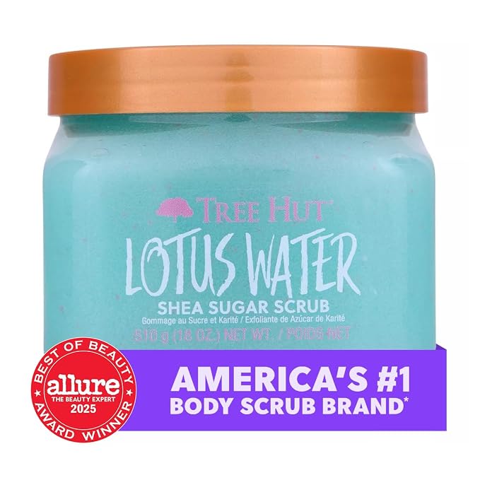 Tree Hut Lotus Water Shea Sugar Scrub, Exfoliating, Hydrating & Moisturizing - Image 3