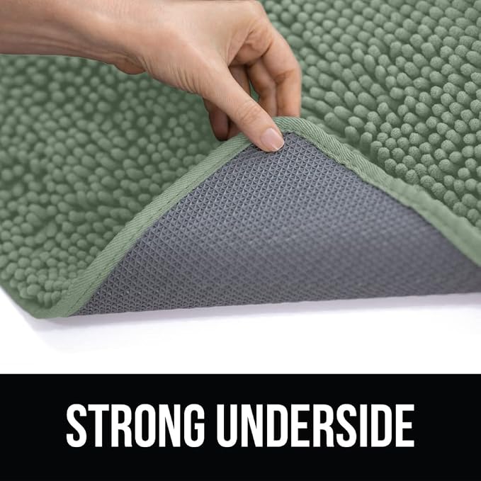KANGAROO Bathroom Rugs, Chenille Soft Absorbent Bath Rug, Shaggy Shower Mat - Image 8