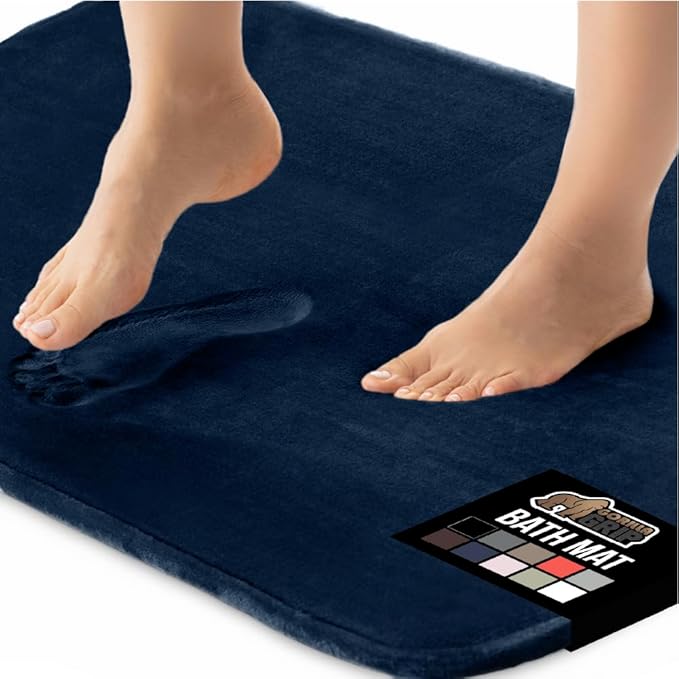 GORILLA GRIP Memory Foam Bath Rugs, Soft Absorbent Velvet Bathroom Mats by GorillaGrip