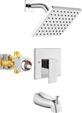Heyalan Bathtub Shower Faucet Set, 6 Inch Square Trim Kit by Heyalan