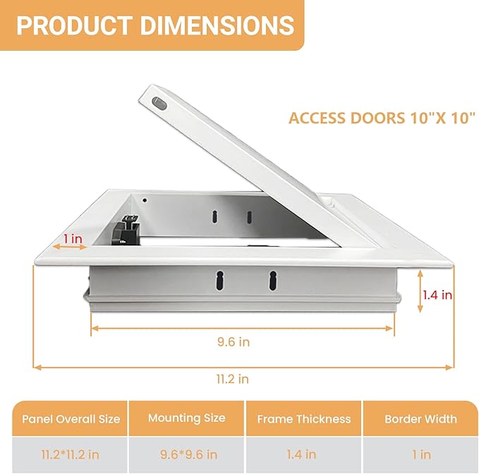 Access Doors Panel 10 x 10 inch Aluminum Alloy Access Door - Image 3