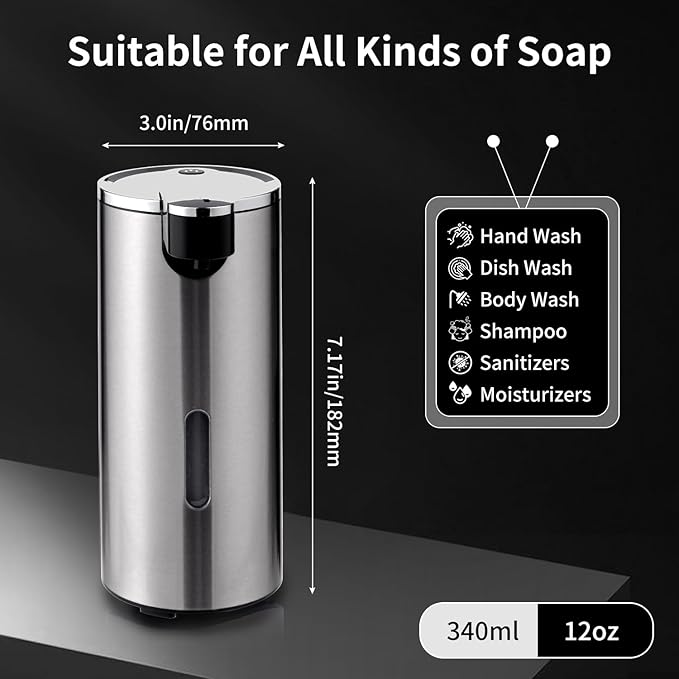Automatic Soap Dispenser, Automatic Soap Dispenser Touchless, Kitchen & Bathroom - Image 2