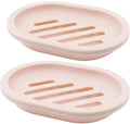TOPSKY 2-Pack Soap Dish with Drain, Soap Holder, Soap Saver, Easy Cleaning by HomeandKitchenNO1