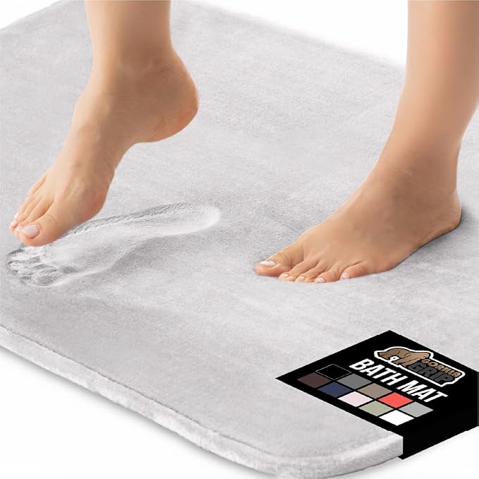 GORILLA GRIP Memory Foam Bath Rugs, Soft Absorbent Velvet Bathroom Mats by GorillaGrip