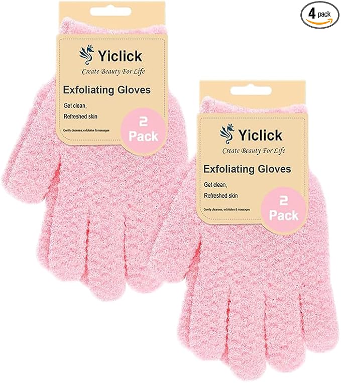 Yiclick Heavy Exfoliating Gloves, Exfoliating Body Scrubber by YiclickCreateBeautyforLife