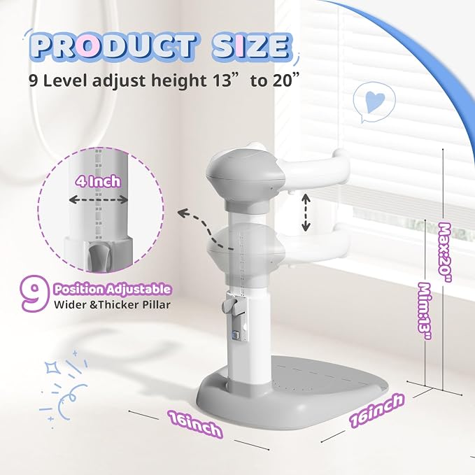 COOSEYA Baby Bath with Shower Stand Support|Anti-Pinch Soporte para Bañera de - Image 5