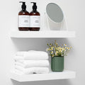 Homeforia White Floating Shelves 16 inch, High End Solid Real Wood 16inch by Homeforia