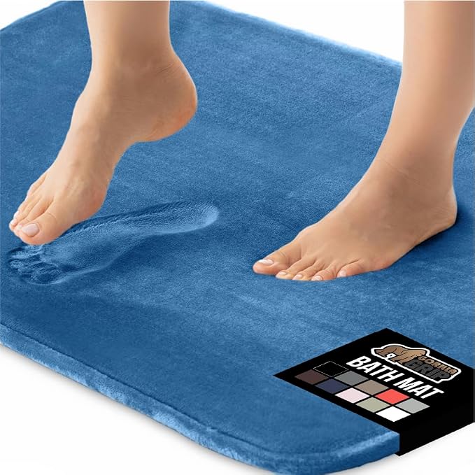GORILLA GRIP Memory Foam Bath Rugs, Soft Absorbent Velvet Bathroom Mats by GorillaGrip