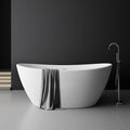 SJ STAR&JANE 61" Solid Surface Freestanding Bathtub Stone Resin Tub Oval Double by SJSTARJANE