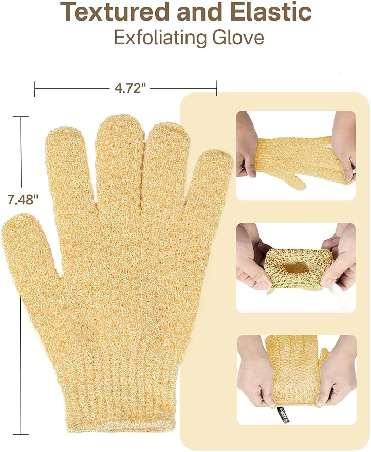 Yiclick Heavy Exfoliating Gloves, Exfoliating Body Scrubber - Image 6