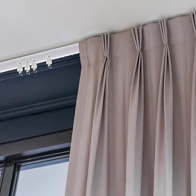 Jetec Curtain Tracks Ceiling Flexible Curtain Track Bendable Rail Curved Wall - Image 7