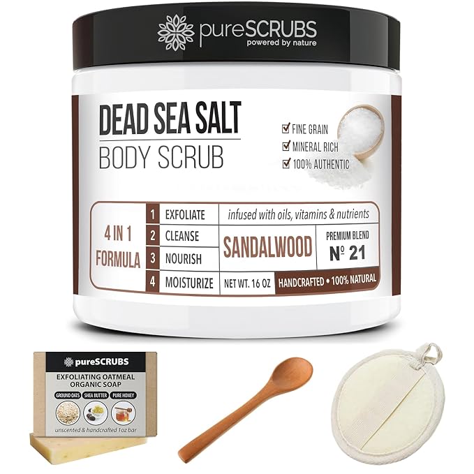 pureSCRUBS Premium Sandalwood Body Scrub Set - Image 7