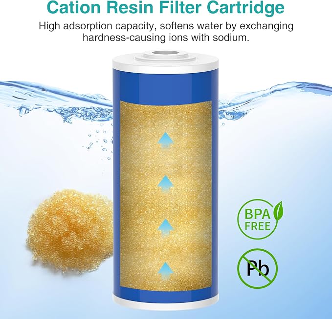 SimPure Whole House Water Filter Cartridges 10" x 4.5" Cation Exchange Resin - Image 2