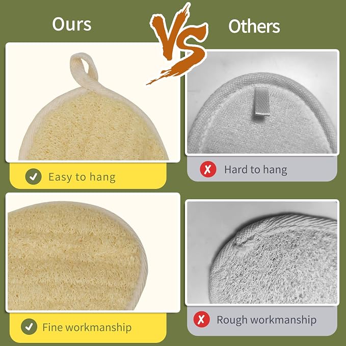 Natural Loofah Exfoliating Body Scrubber, Made from Organic Bath Luffa - Image 4