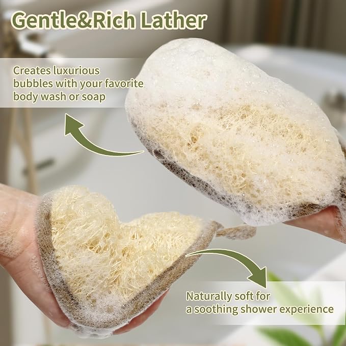 Natural Egyptian Loofah Bath Sponge Exfoliating Shower Scrubber Organic Luffa - Image 2