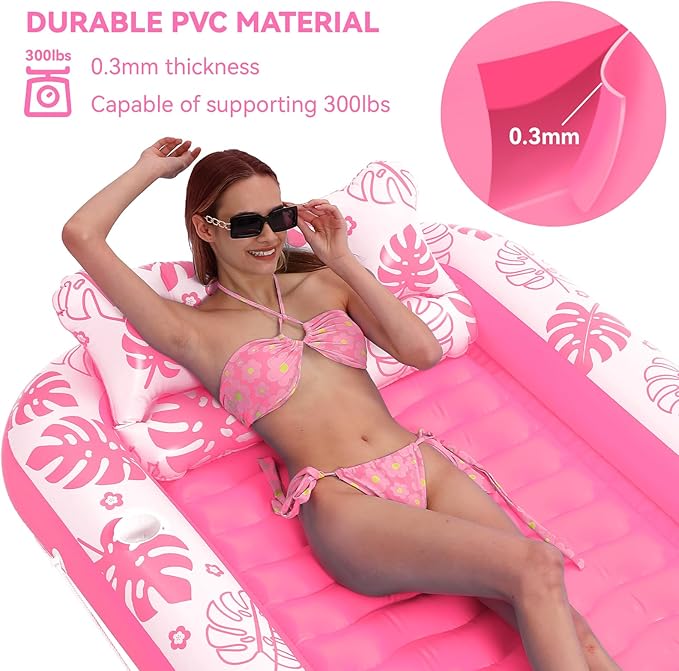 Inflatable Tanning Pool Lounger Float - Image 2