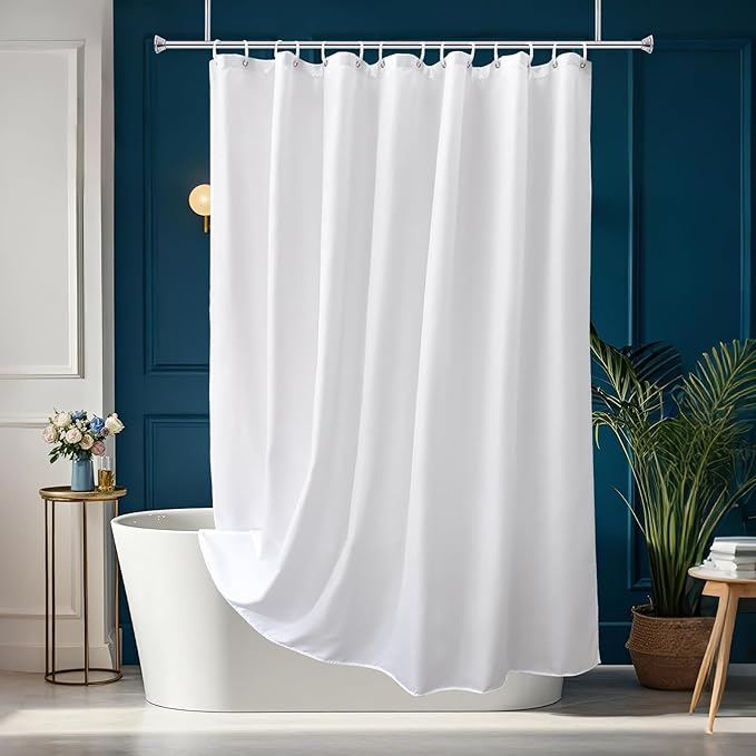 AooHome Extra Long Shower Curtain Liner, Fabric Shower Curtain by AooHome