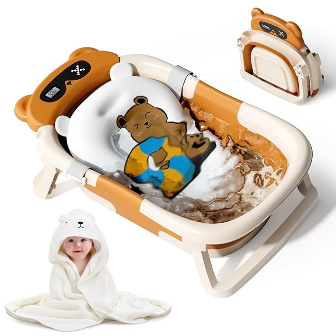 Collapsible Baby Bathtub for Newborn to Toddler by kerbwry