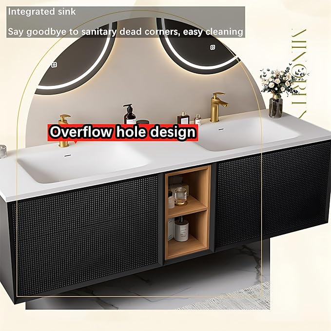 Double Sink Bathroom Vanity Set - Image 4