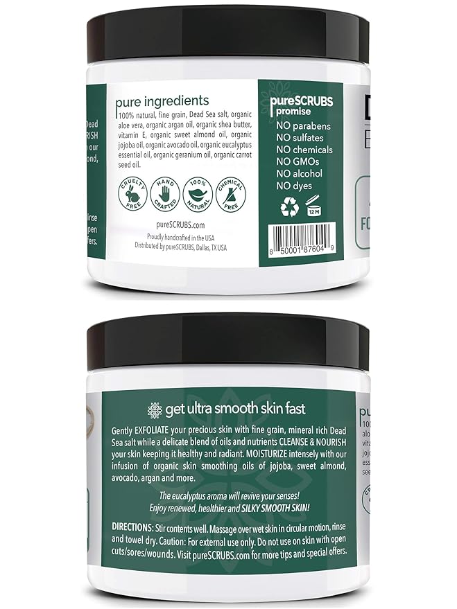 pureSCRUBS Premium Eucalyptus Body Scrub Set - Image 2
