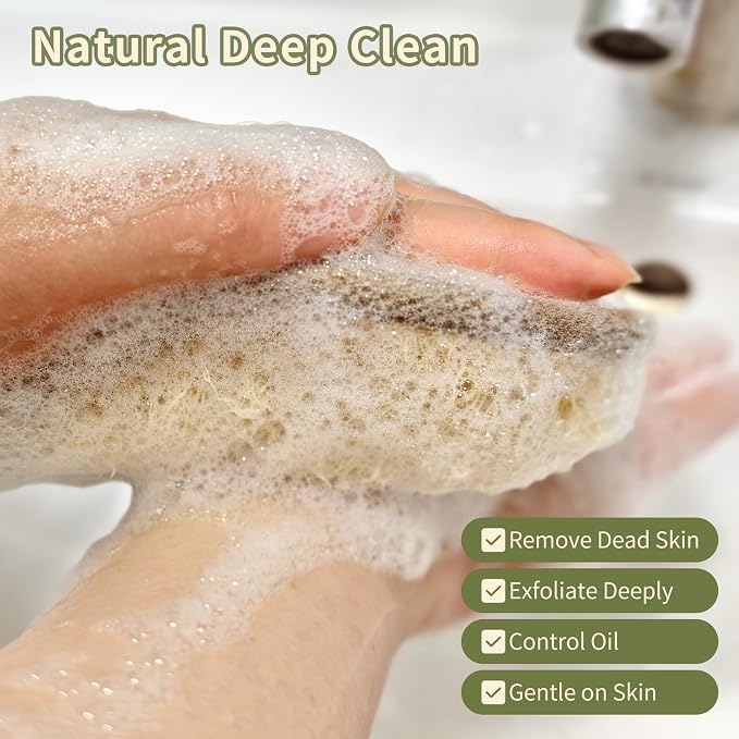 Natural Egyptian Loofah Bath Sponge Exfoliating Shower Scrubber Organic Luffa - Image 4