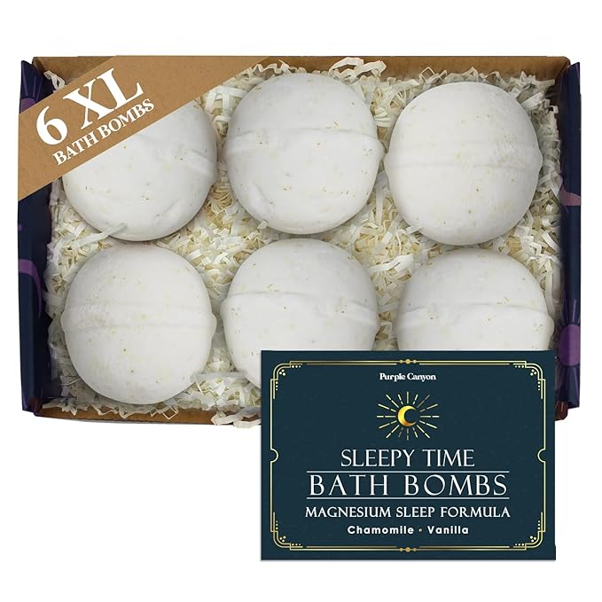 Purple Canyon Bath to Bed Natural Bath Bombs | Relaxing Sleep Support by PurpleCanyon