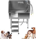 38-Inch Professional Stainless Steel Dog Grooming Tub by Unknown