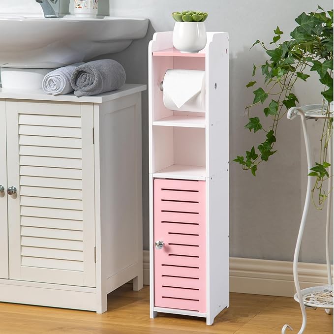 AOJEZOR Toilet Paper Holder Stand: Small Bathroom Storage Cabinet by AOJEZORBathroomCabinets