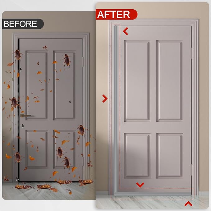 MYFAMIREA Door Weather Stripping 2IN x 20FT Door Draft Stopper Seal Tape - Image 6