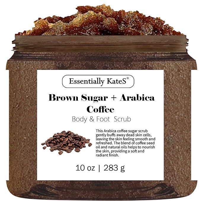 Brown Sugar + Arabica Coffee Body & Foot Scrub 10 oz by EssentiallyKateS