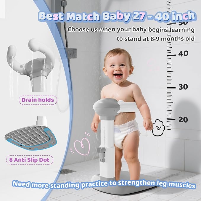 COOSEYA Baby Bath with Shower Stand Support|Anti-Pinch Soporte para Bañera de - Image 3