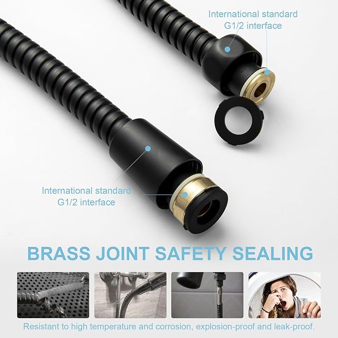 OFFO Shower Hose, Kink Free Stainless Steel Shower Hose Attachment - Image 4