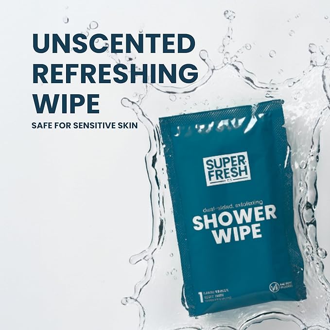Super Fresh Shower Wipes Large Unscented Body Wipes - Image 2