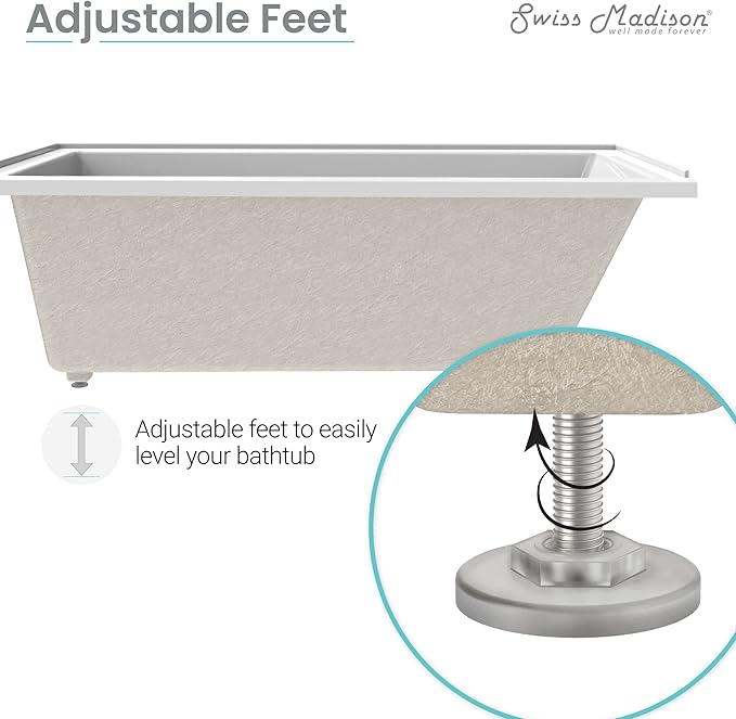 Swiss Madison SM-DB567 Voltaire 72x36 Drop In Bath - Image 8