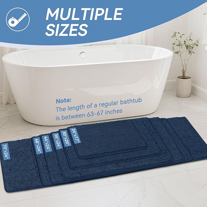 Bcoimo 36"×24" Absorbent Bath Mat, Non-Slip - Image 2