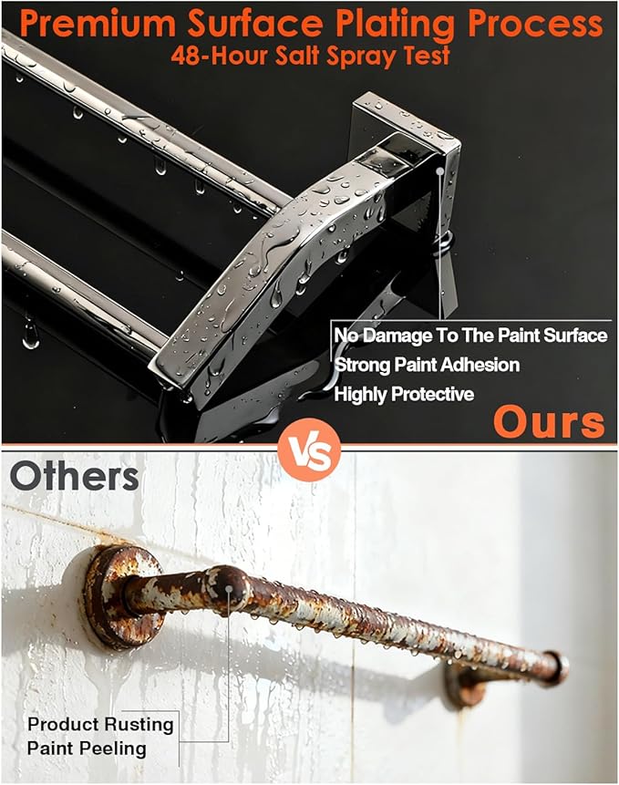 Alise Double Bath Towel Bars Towel Racks - Image 7