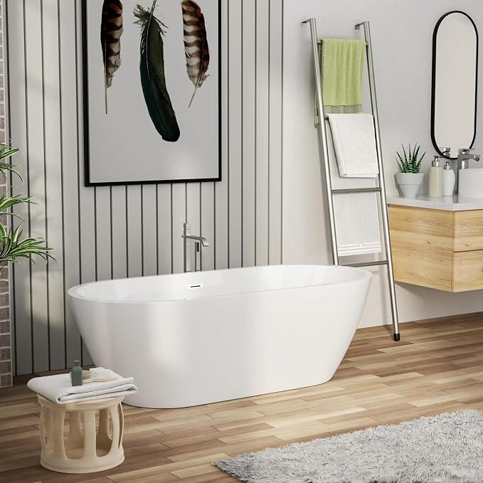 67" Acrylic Freestanding Bathtub - Image 9
