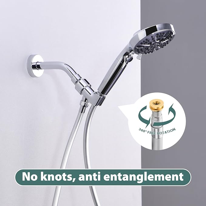 Silicone Shower Hose Extra Long, Explosion Proof Anti Winding Showerhead Hose - Image 5