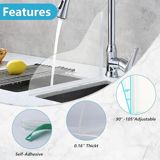 2 Pcs Bathtub Water Guards, Bathroom Shower Splash Guard - Image 4