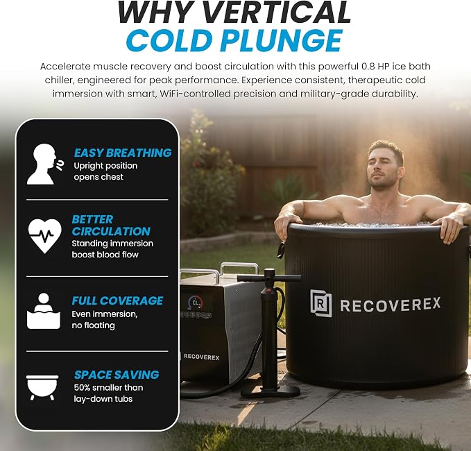 Cold Plunge Tub, 88 Gallon, 0.8 Horsepower – Heavy-Duty Ice Bath Tub - Image 8