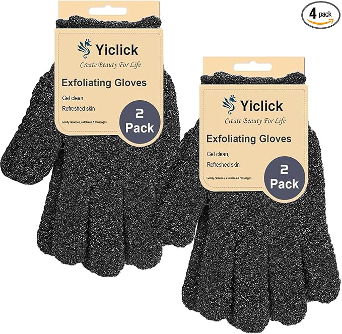 Yiclick Heavy Exfoliating Gloves, Exfoliating Body Scrubber by YiclickCreateBeautyforLife