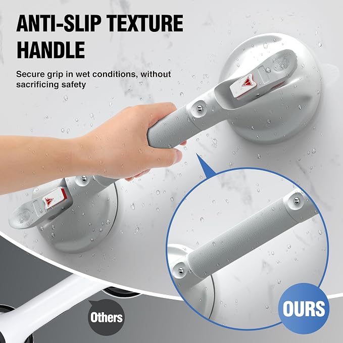 DAILYLIFE Grab Bars for Bathtubs and Showers, 19 inch Shower Handles for - Image 5